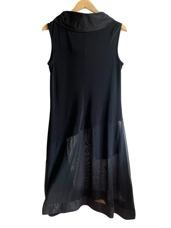 Joseph Ribkoff Black Sleeveless Mock Neck Tunic Top Pocket Size 10 - Picture 11 of 15